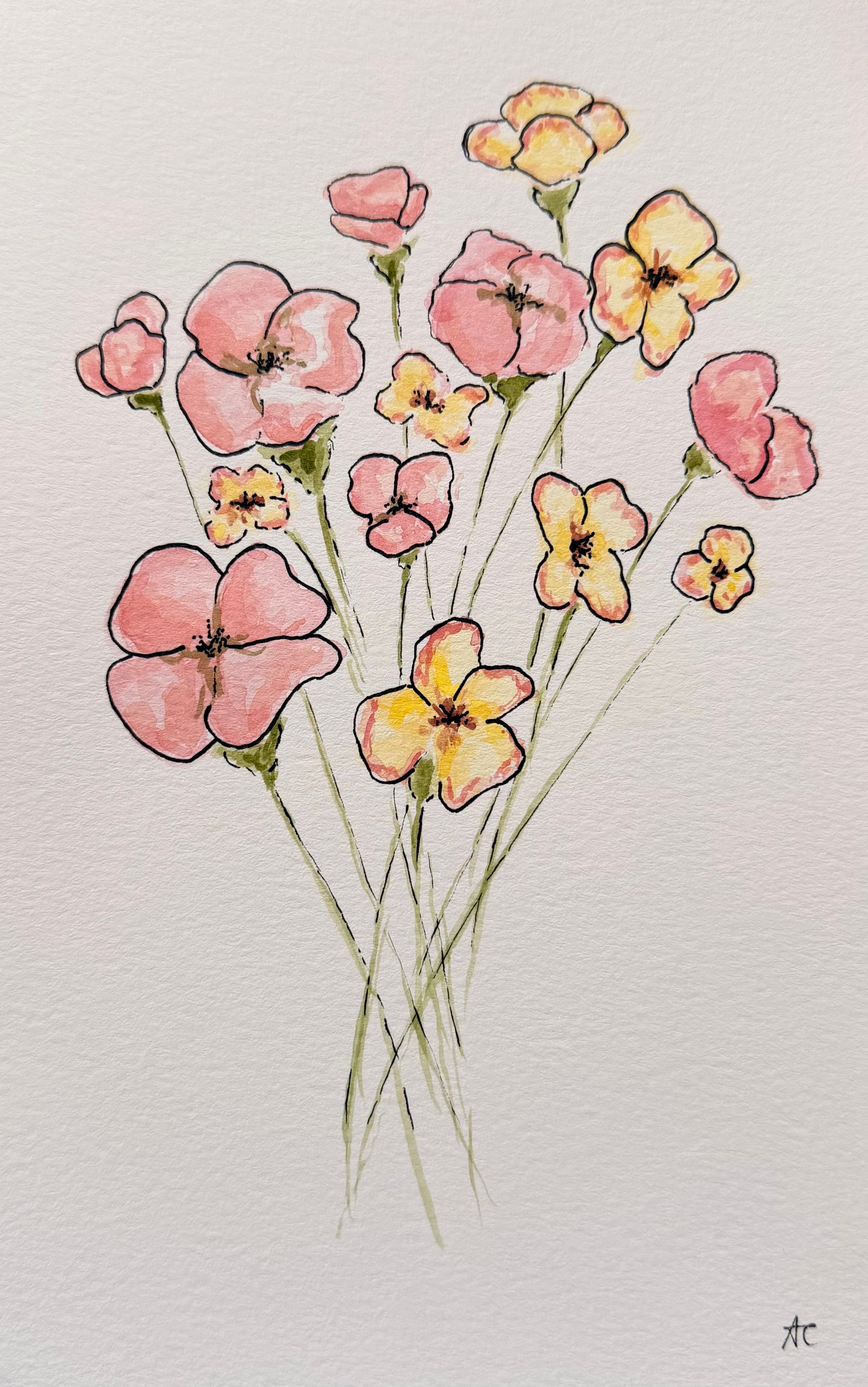 Bouquet II — floral watercolor