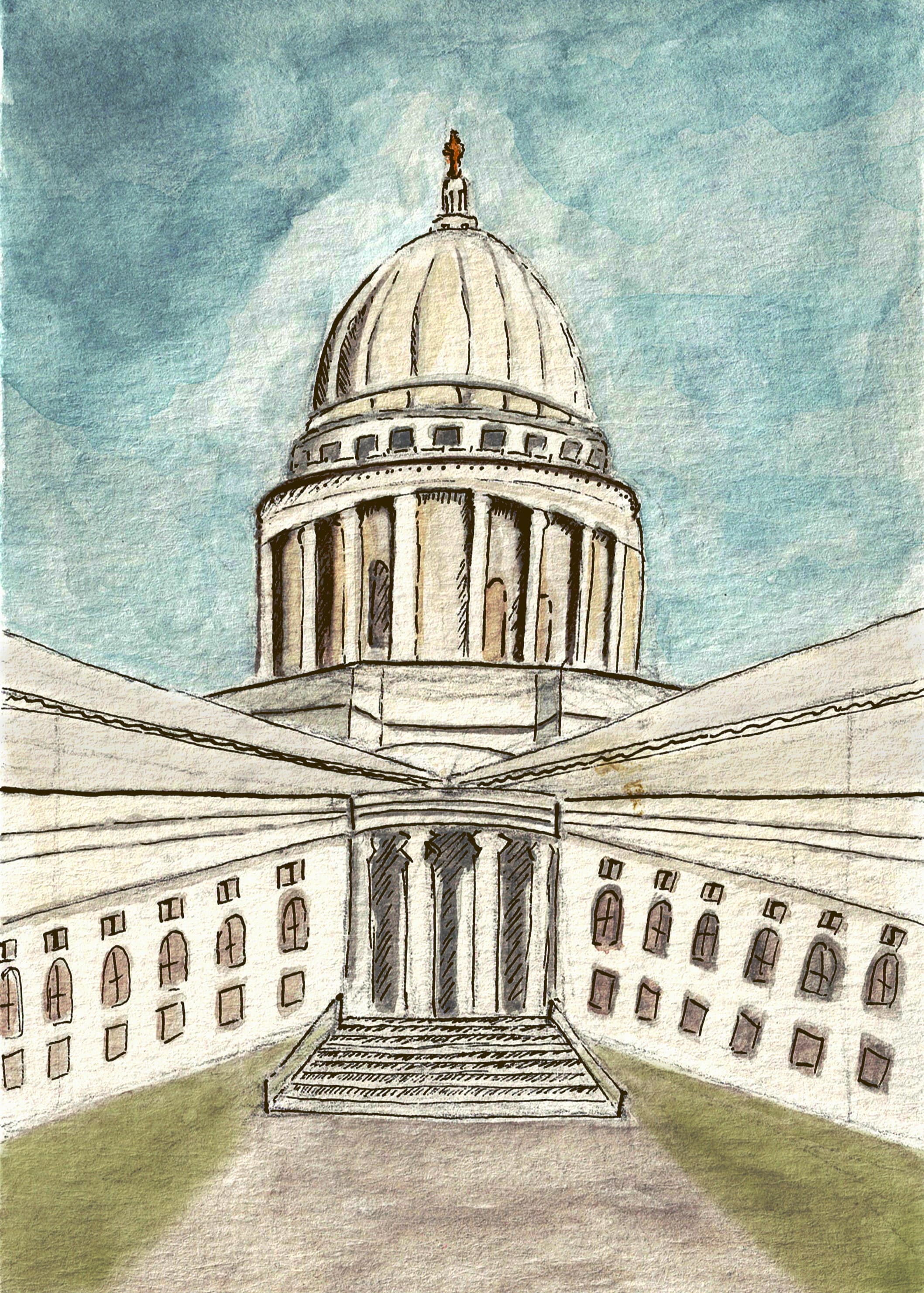 Wisconsin State Capitol — watercolor