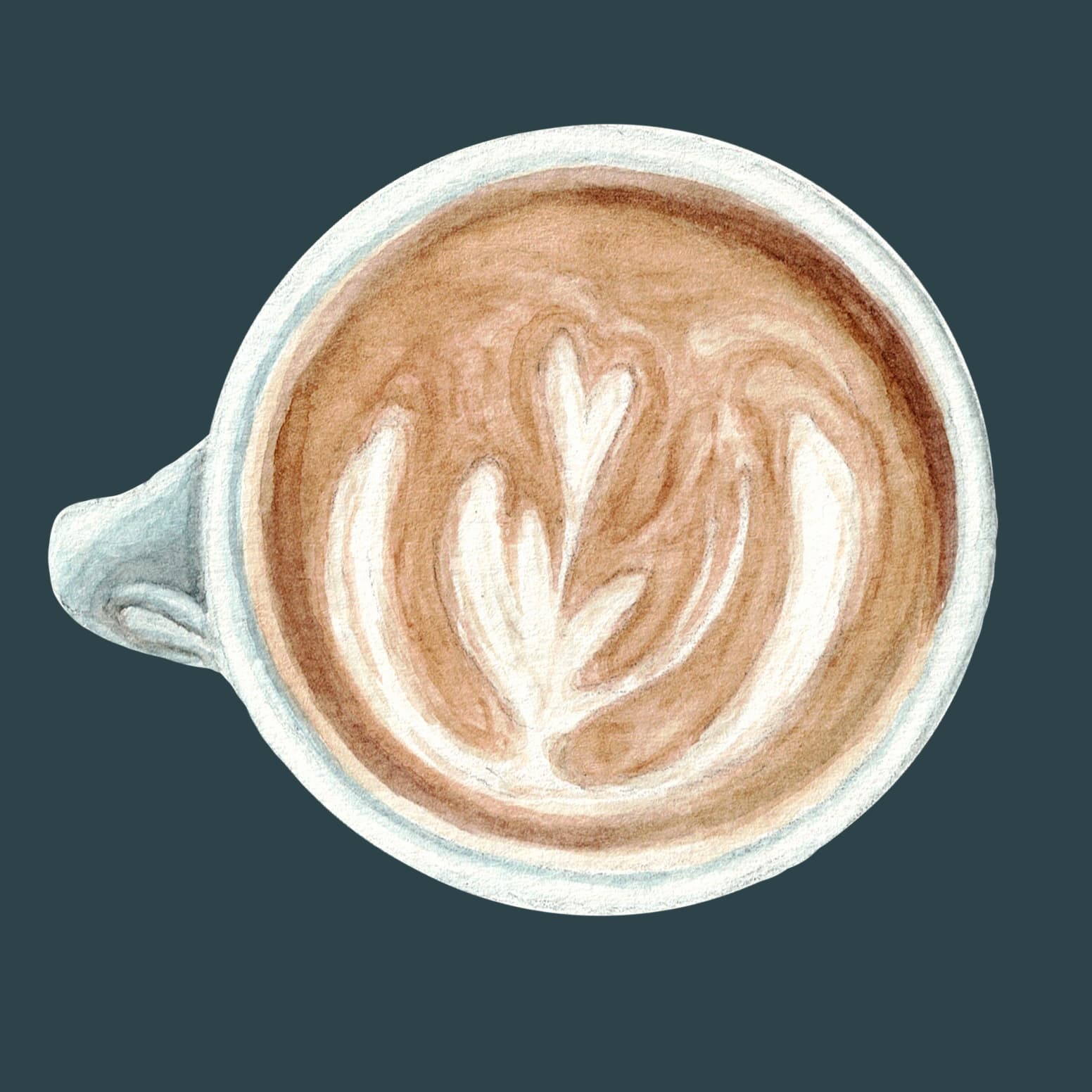 Latte — watercolor